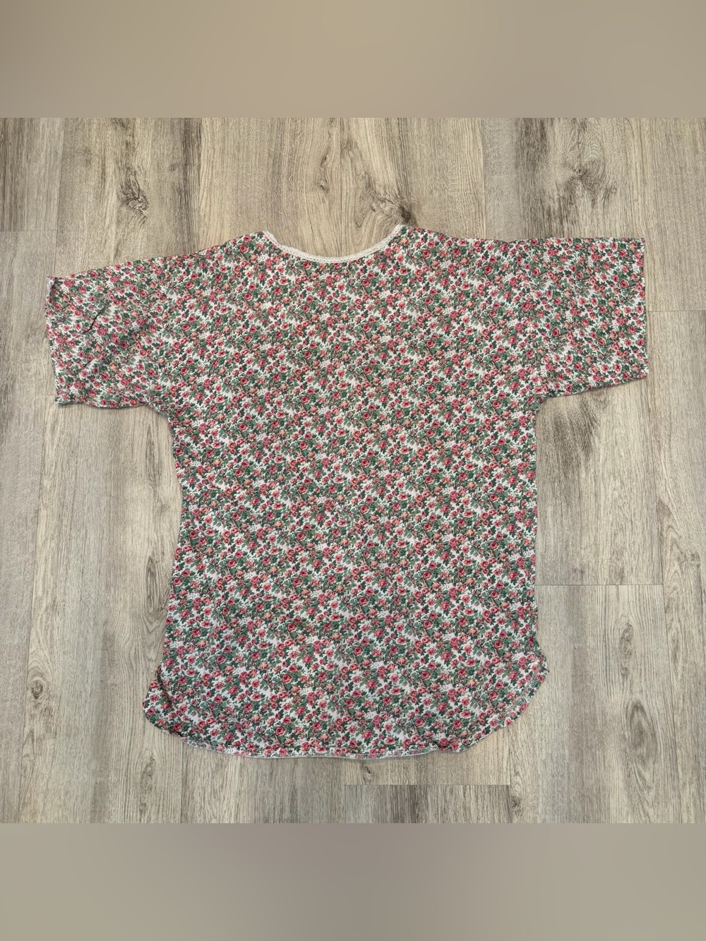 Vintage Chance Encounters 100% Cotton Floral Sleep Shirt Nightgown Medium‎ - Picture 3 of 3